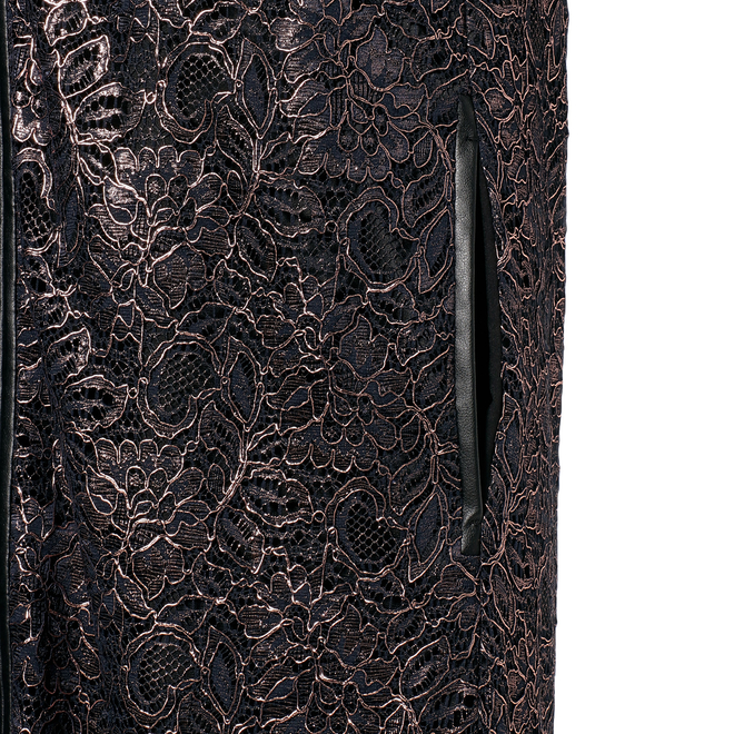 【期間限定】FOIL PRINTED LACE with NETTING BOXY ドレス 詳細画像 ブラック 5