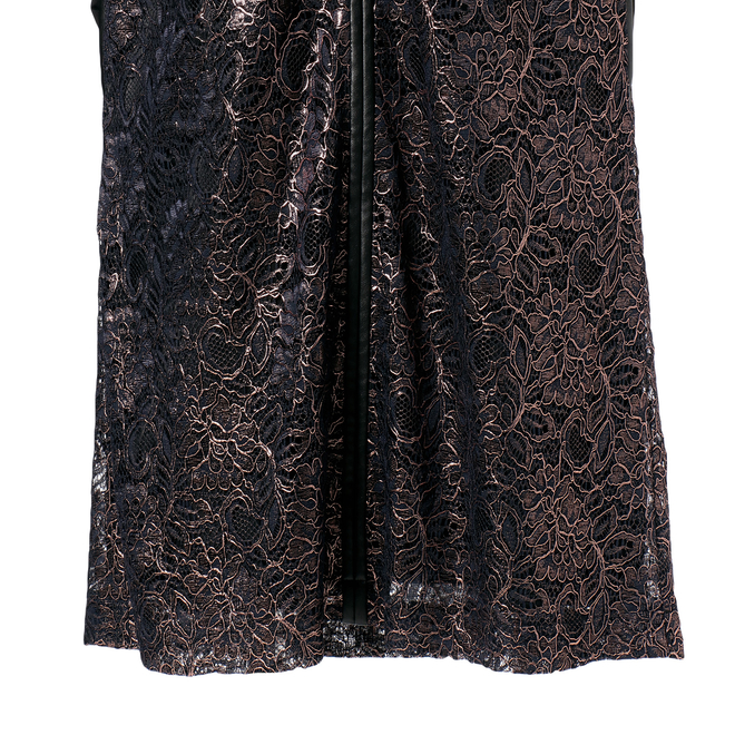 【期間限定】FOIL PRINTED LACE with NETTING BOXY ドレス 詳細画像 ブラック 6