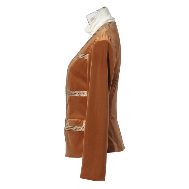 【期間限定】STRETCHY VELOUR ジャケット 詳細画像 ブラウン 2