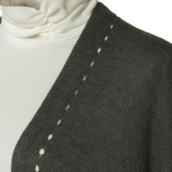 FRINGE KNIT CARDIGAN ニット 詳細画像 ライトグレー 4
