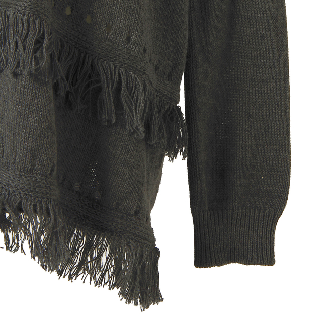 FRINGE KNIT CARDIGAN ニット 詳細画像 ライトグレー 5