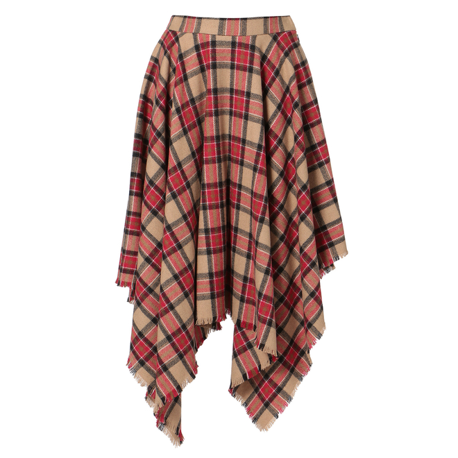 WOOL PLAID SKIRT 詳細画像 赤系マルチ 1