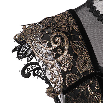 HAKU PRINT ON CHEMICAL LACE ドレス 詳細画像