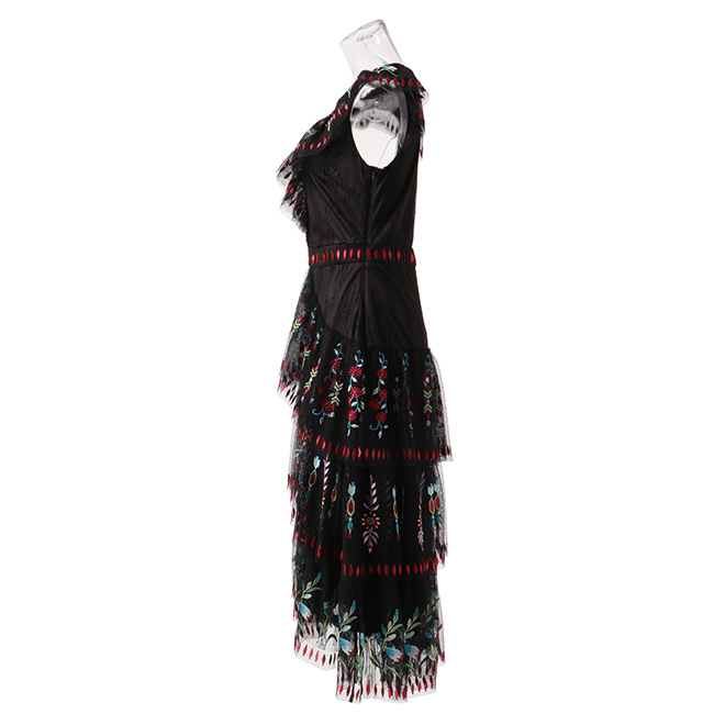 【期間限定】RINDOU FLOWER ON TULLE ドレス 詳細画像 黒系マルチ 2