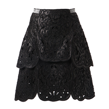 CORDING CUT OUT LACE ON CORDUROY　スカート