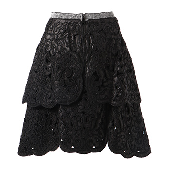 CORDING CUT OUT LACE ON CORDUROY　スカート 詳細画像
