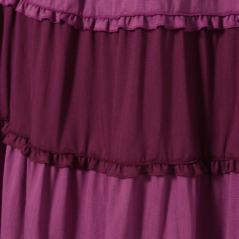 Linen blend tiered maxi skirt 詳細画像