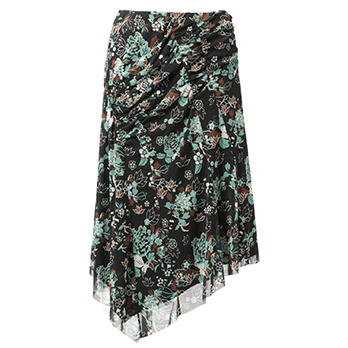 MAGNOLIA PEONY PRINT ON STRETCH NETTING　スカート