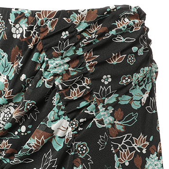 MAGNOLIA PEONY PRINT ON STRETCH NETTING　スカート 詳細画像