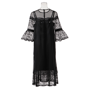 【期間限定】TULLE ＆ RASCHEL LACE COMBO　ドレス 詳細画像