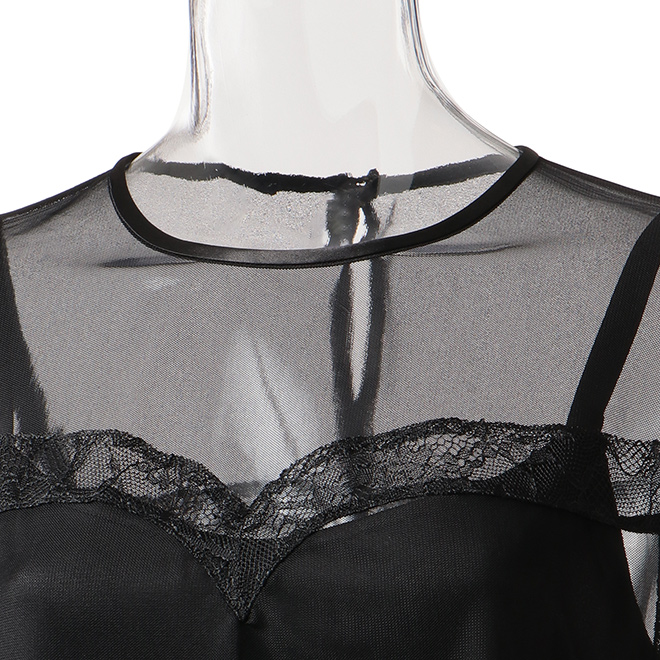 【期間限定】TULLE ＆ RASCHEL LACE COMBO　ドレス 詳細画像 ブラック 4