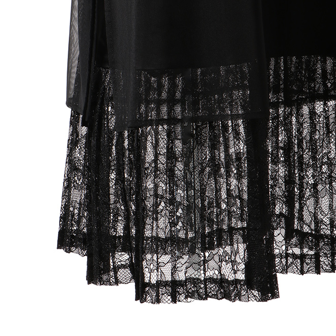 【期間限定】TULLE ＆ RASCHEL LACE COMBO　ドレス 詳細画像 ブラック 5