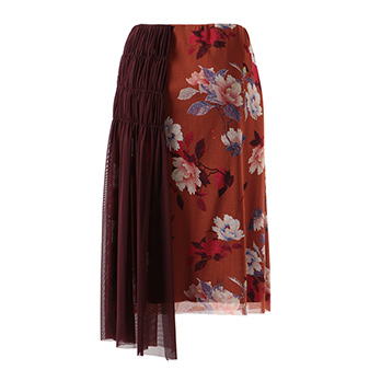 【期間限定】VINTAGE PEONEY PT ON NETTING　スカート 詳細画像