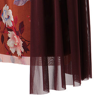 【期間限定】VINTAGE PEONEY PT ON NETTING　スカート 詳細画像