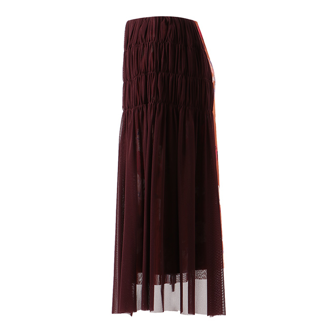 【期間限定】VINTAGE PEONEY PT ON NETTING　スカート 詳細画像 ブラウン系マルチ 2