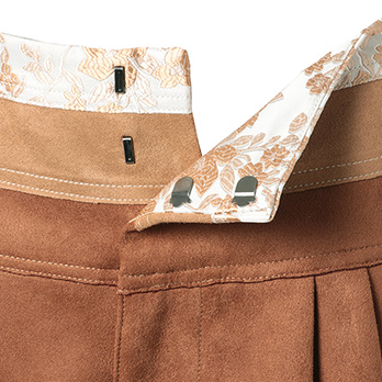 SUEDE PATCHWORK WITH JACQUARD　パンツ 詳細画像