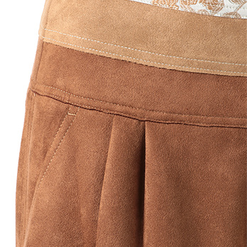 SUEDE PATCHWORK WITH JACQUARD　パンツ 詳細画像