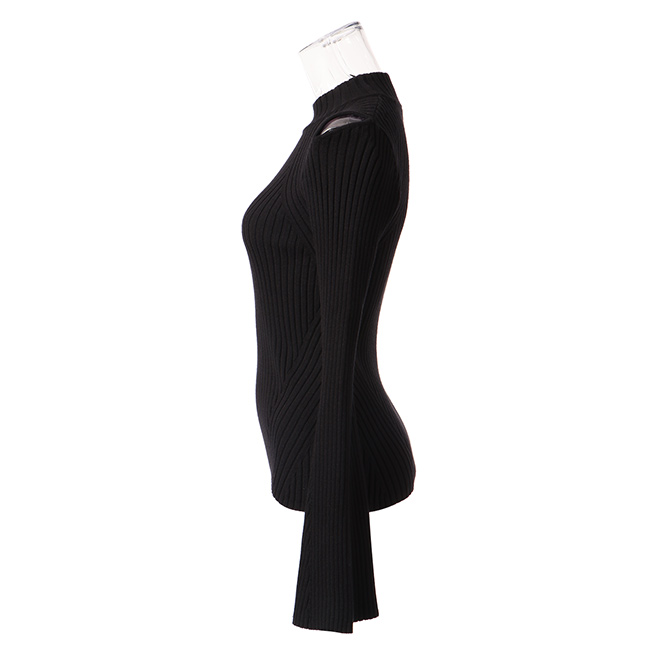 WIDE RIB KNIT　プルオーバー 詳細画像 ブラック 2