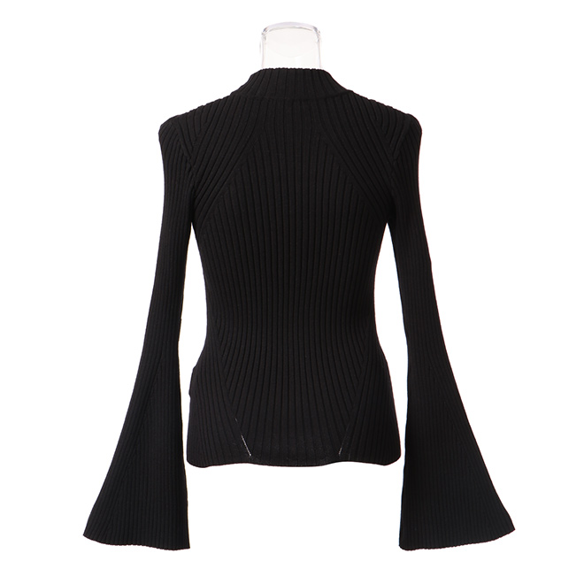 WIDE RIB KNIT　プルオーバー 詳細画像 ブラック 3