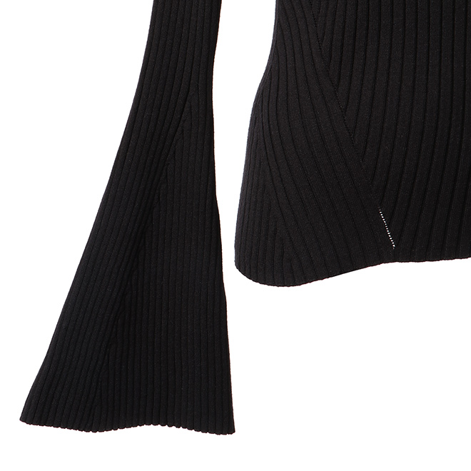 WIDE RIB KNIT　プルオーバー 詳細画像 ブラック 5