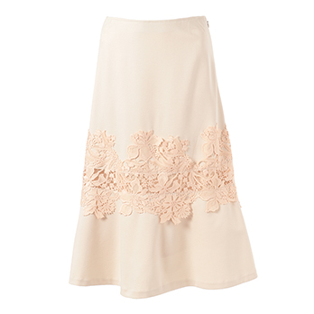 PONTI WITH CHEMICAL LACE　スカート