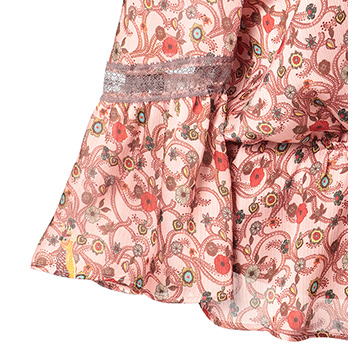 ORIENTAL KOBANA PRINT ON CRINKLE SATIN　ブラウス 詳細画像