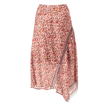 ORIENTAL KOBANA PRINT ON CRINKLE SATIN　スカート 詳細画像