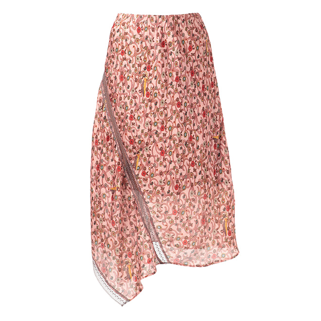 ORIENTAL KOBANA PRINT ON CRINKLE SATIN　スカート 詳細画像 ピンク系マルチ 1