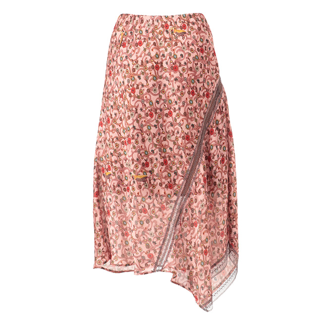 ORIENTAL KOBANA PRINT ON CRINKLE SATIN　スカート 詳細画像 ピンク系マルチ 3