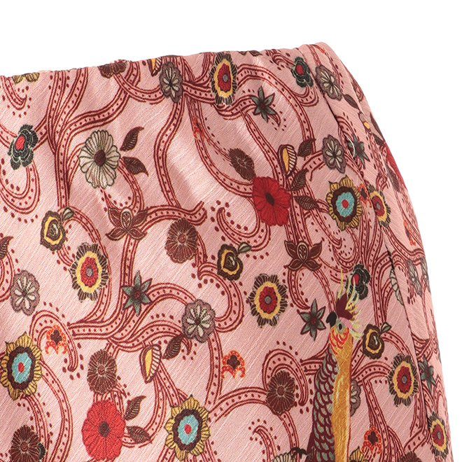 ORIENTAL KOBANA PRINT ON CRINKLE SATIN　スカート 詳細画像 ピンク系マルチ 4
