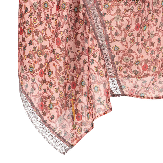 ORIENTAL KOBANA PRINT ON CRINKLE SATIN　スカート 詳細画像 ピンク系マルチ 5