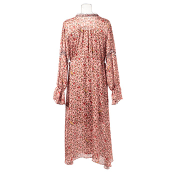 ORIENTAL KOBANA PRINT ON CRINKLE SATIN　ドレス 詳細画像