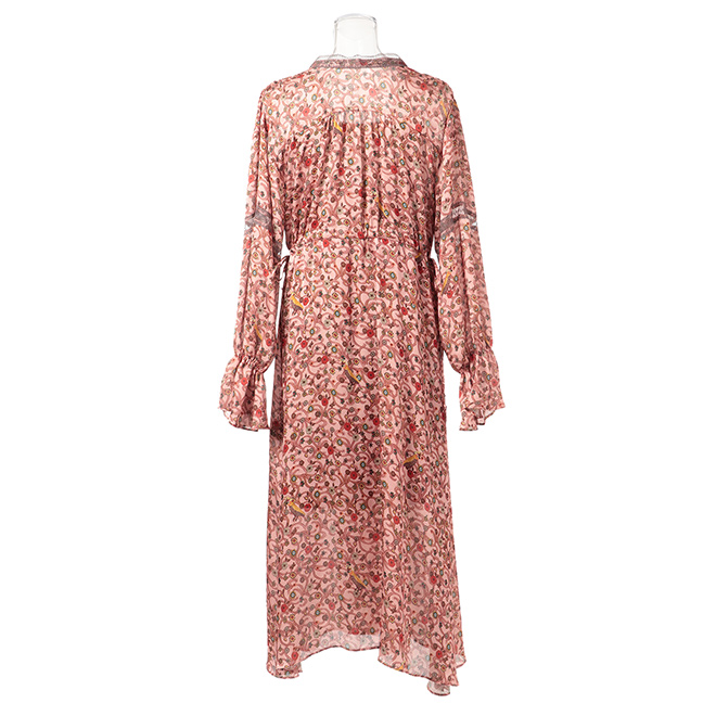 ORIENTAL KOBANA PRINT ON CRINKLE SATIN　ドレス 詳細画像 ピンク系マルチ 3