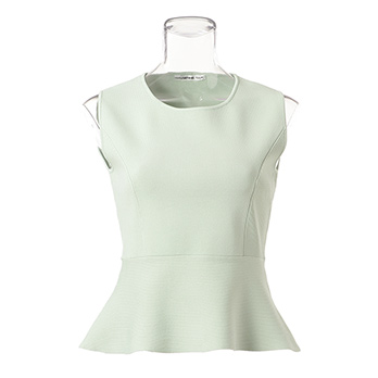 PEPLUM RIB KNIT　ニットトップ 詳細画像