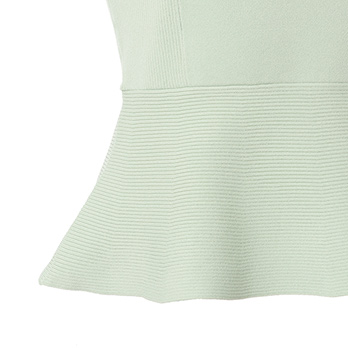 PEPLUM RIB KNIT　ニットトップ 詳細画像