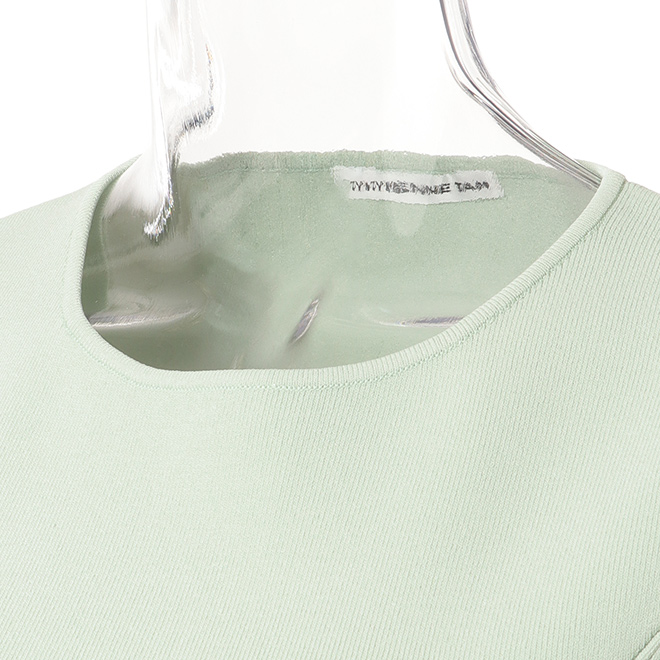 PEPLUM RIB KNIT　ニットトップ 詳細画像 グリーン 4