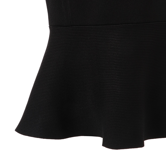 PEPLUM RIB KNIT　ニットスカート 詳細画像 ブラック 5