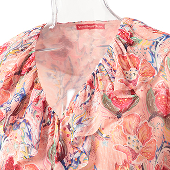 POMEGRANATE FLOWER PRINT ON VISCOSE　ブラウス 詳細画像