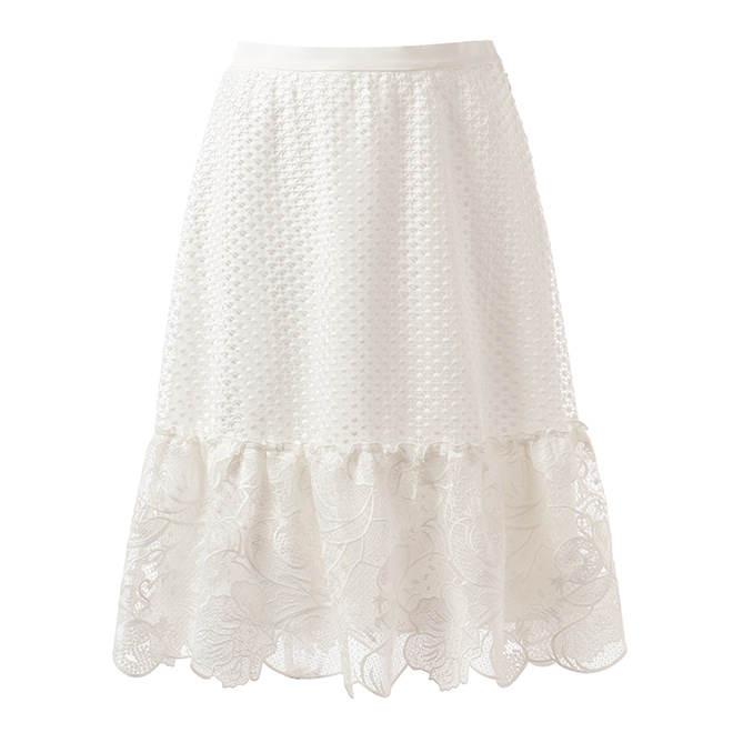 POMEGRANATE FLOWER LACE　スカート　 詳細画像 ホワイト 1