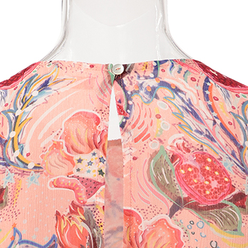 POMEGRANATE FLOWER PRINT ON VISCOSE　ドレス 詳細画像