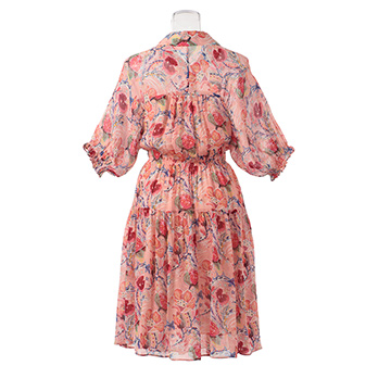 POMEGRANATE FLOWER PRINT ON VISCOSE　ドレス 詳細画像