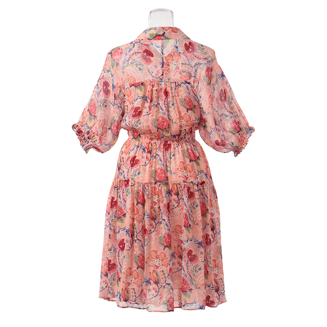 POMEGRANATE FLOWER PRINT ON VISCOSE　ドレス 詳細画像 ピンク系マルチ 3