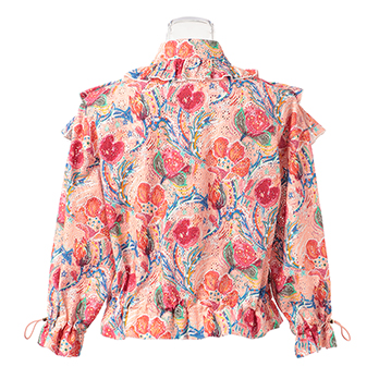 POMEGRANATE FLOWER PRINT ON COTTON　ジャケット 詳細画像