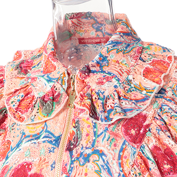 POMEGRANATE FLOWER PRINT ON COTTON　ジャケット 詳細画像