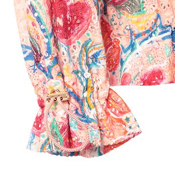 POMEGRANATE FLOWER PRINT ON COTTON　ジャケット 詳細画像