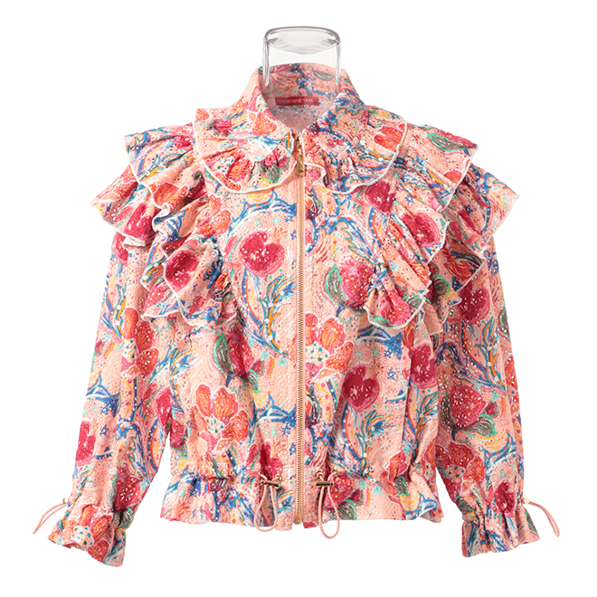 POMEGRANATE FLOWER PRINT ON COTTON　ジャケット 詳細画像 ピンク系マルチ 1