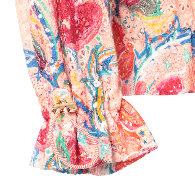 POMEGRANATE FLOWER PRINT ON COTTON　ジャケット 詳細画像 ピンク系マルチ 5