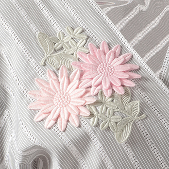 COTTON STRIPE EMBROIDERY PATCHWORK　ブラウス 詳細画像