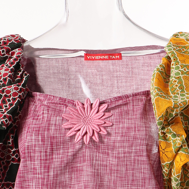 MULTI COLOR CHECKER LACE　ブラウス 詳細画像 黒系マルチ 4