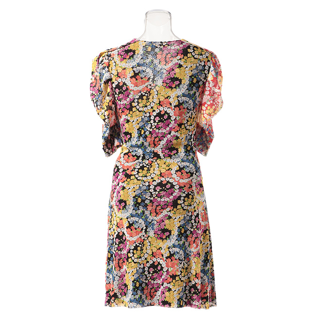 CIRCLE FLOWER PRINT ON STRETCH NETTING　ドレス 詳細画像 白系マルチ 3